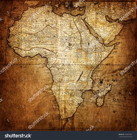 Vintage Map Africa Stock Photo 100603201 Shutterstock