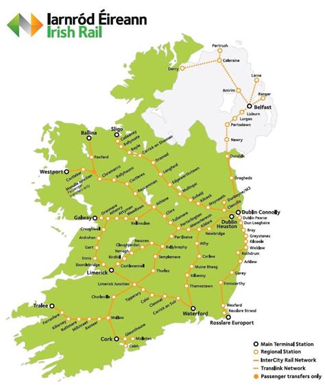 Station And Route Maps Ireland Travel Ireland Train Map