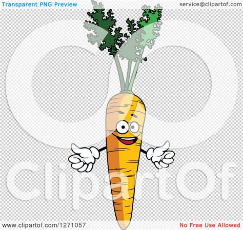 Clipart of a Happy Carrot Character - Royalty Free Vector Illustration ...