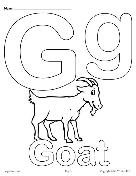 Letter G Coloring Pages