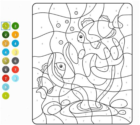 Paint By Numbers Printable With Color Key