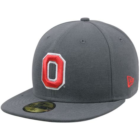 New Era Ohio State Buckeyes 59fifty Logo Fitted Hat Charcoal