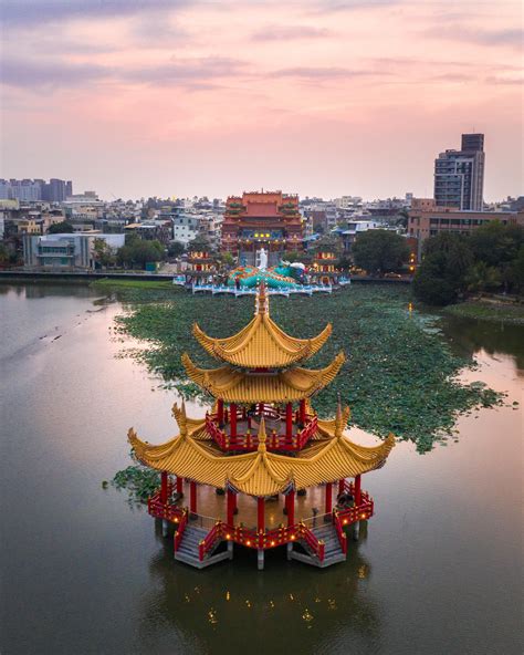 Lotus Pond At Sunset Kaohsiung Taiwan Rtravel