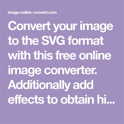 Convert your image to the SVG format with this free online image