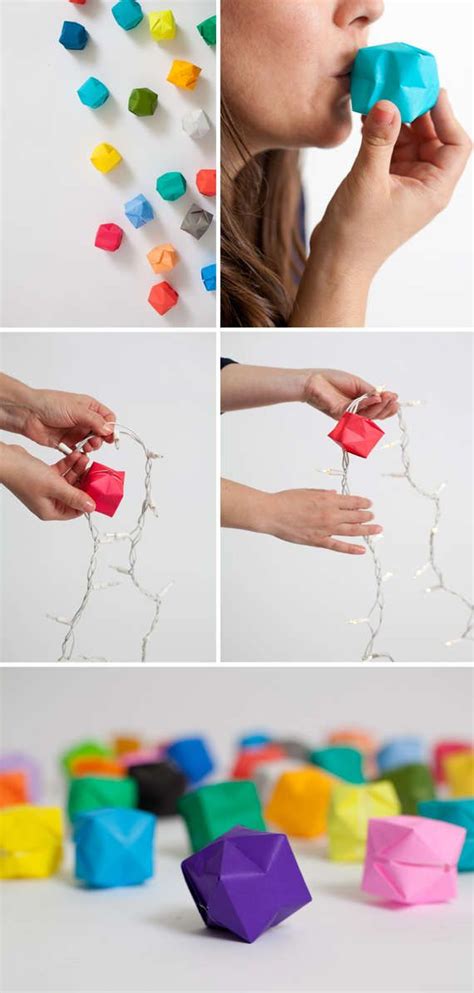 Diy Origami Box Lights Crafts Diy And Crafts Sewing Colorful Diy
