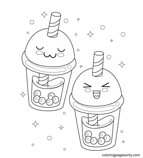 Cute Starbucks Kawaii Coloring Pages Printable Coloring Pages