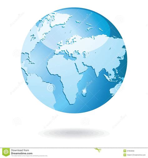 World Map And Globe Detail Vector Illustration Royalty Free Stock ...