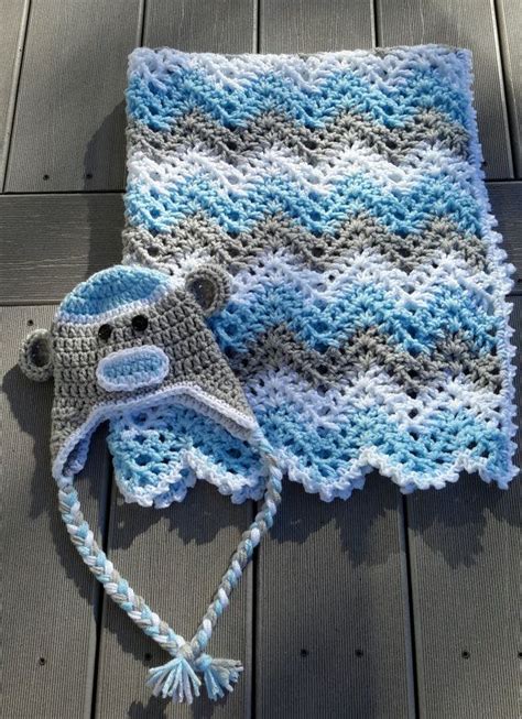 Baby Boy Chevron Ripple Baby Crochet By Donnaspinsandneedles Crochet