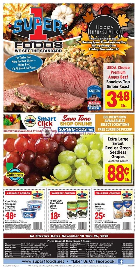 Super 1 Foods Weekly Ad Valid From 11182020 To 11262020 Mallscenters
