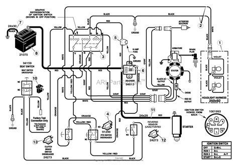 Use the electrical engineering drawing type to create electrical and electronic schematic diagrams. Murray 387002x92C - Lawn Tractor (2005) Parts Diagram for Electrical System