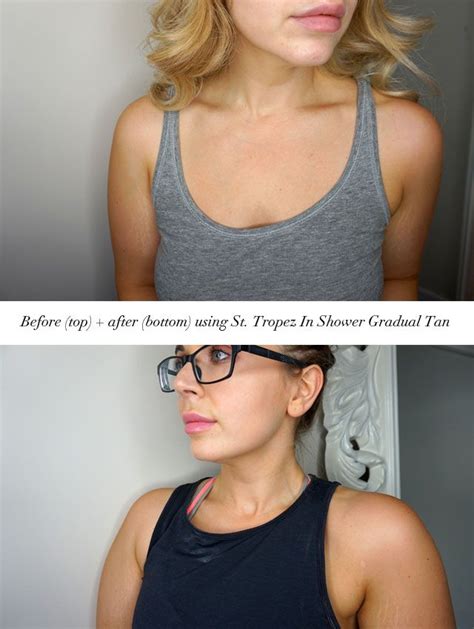 Before And After Using St Tropez In Shower Gradual Tanner Quick Tan