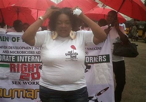 nigerian prostitutes campaign for legalization of sex work with the red umbrella protests