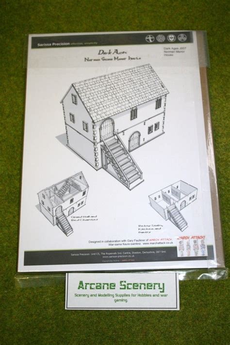 Dark Age Norman Stone Manor House Laser Cut Mdf 28mm Scale Building