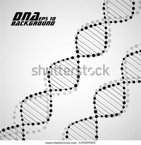 Dna Spiral Abstract Background Vector Illustration Stock Vector