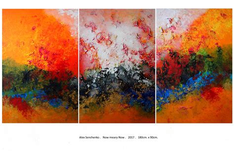 Large Abstract Painting By Alex Senchenko 3 In 1 Etsy Abstract