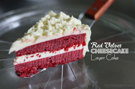 A Layer Of Lemon Cheesecake Sandwiched Between Two Layers Of Glorious Red Velvet Cake Makes For