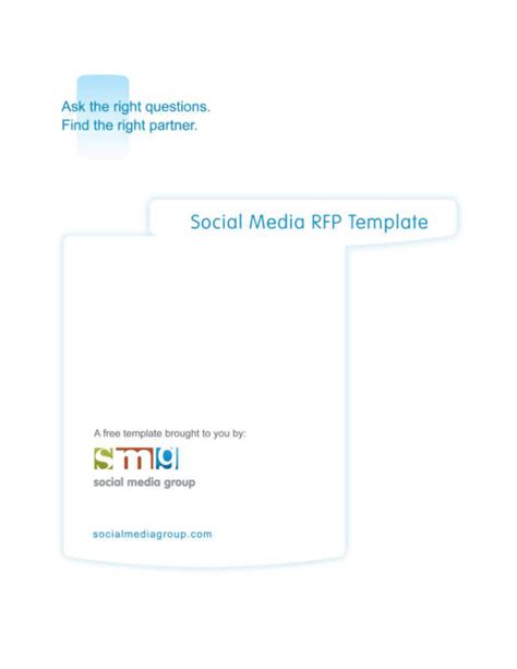 Social Media Request For Proposal Template