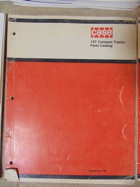 Case 107 Compact Tractor Parts Manual Used Equipment Manuals