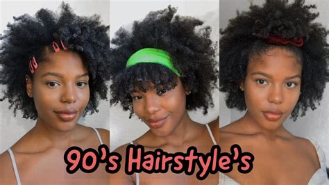 Trendy 90s Inspired Hairstyles On Natural 4c Hair Youtube