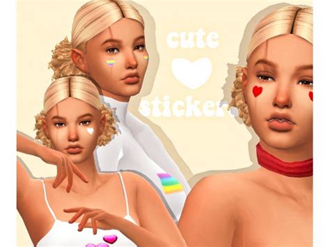 Angrysublimenut As Cute Heart Stickers The Sims 4 Download