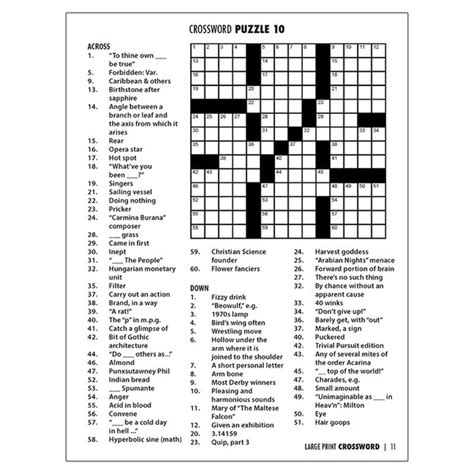 Large Print General Knowledge Crossword Puzzles Print
