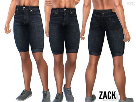 Pinkzombiecupcakes Denim Jeans Shorts Zack Sims 4 Clothing Jean