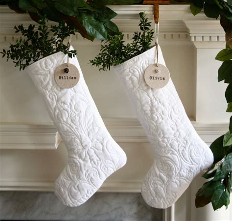 White Christmas Stocking White Stocking White Christmas Etsy