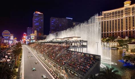 Epic Bellagio Fountains Grandstands For Formula 1 Race