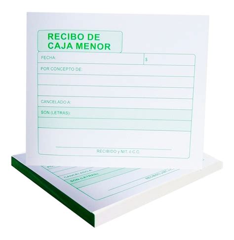 Talonario De Recibos Caja Menor X Mercadolibre
