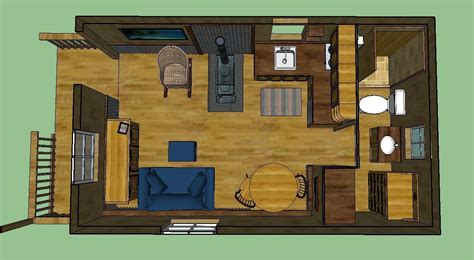 12 By 20 Cabin Floorplans 20 12x24 Tiny House Interior Magzhouse