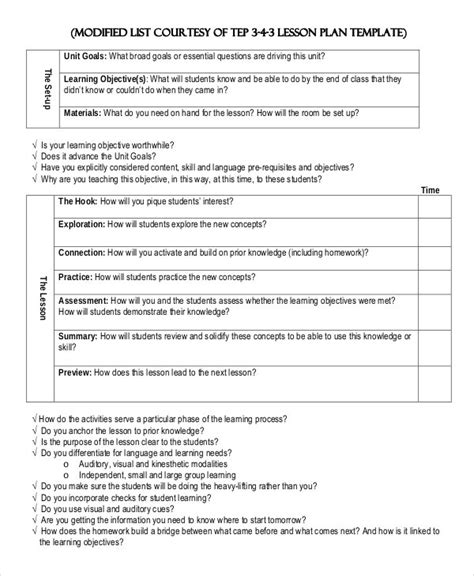 Lesson Plan Template 14 Free Word Pdf Documents Download