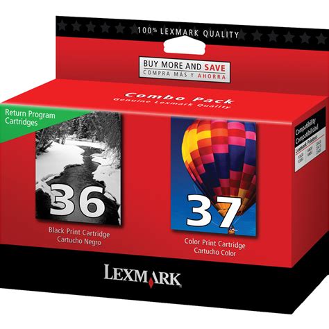 Lexmark 18c2229kit 36 37 Black And Color Ink Cartridges 18c2229