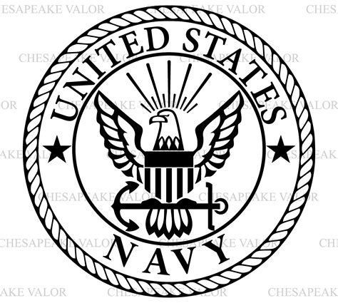 United States Navy Emblem And Rank Insignia Vector Files Svg Etsy