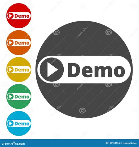 Demo Sign Demo Icon Stock Vector Illustration Of Button 183184155