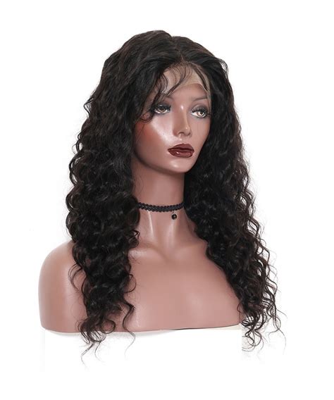 Full Lace Human Hair Wigs Deep Wave Density Brazilian Virgin Hair