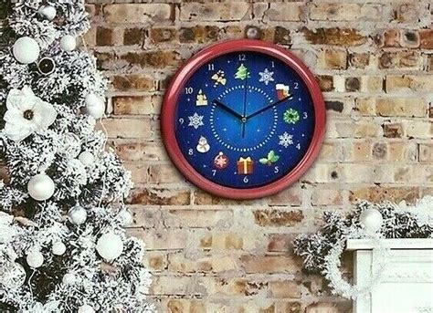 10 Novelty Musical Christmas Wall Clock Sing A Long Xmas 12 Songs
