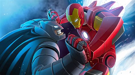 Wallpaper Id 71105 Batman Iron Man Hd 4k Superheroes Artwork