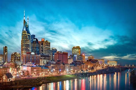 Nashville Tennessee Skyline Downtown Photography Landmark Canvas Metal
