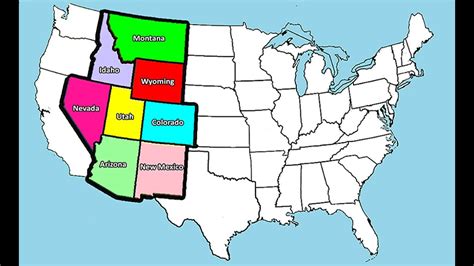 Usa Rocky Mountain States Rap The Map To Learn The States And Capitals