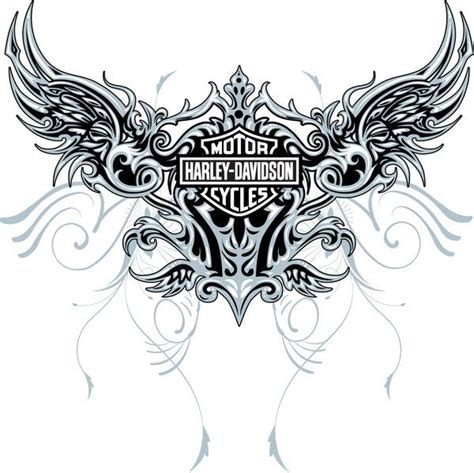 Harley Davidson Stencil Patterns Harley Design Wings 02 By