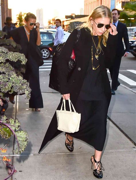 Mary Kate And Ashley Olsen Match In All Black Outfits In Nyc