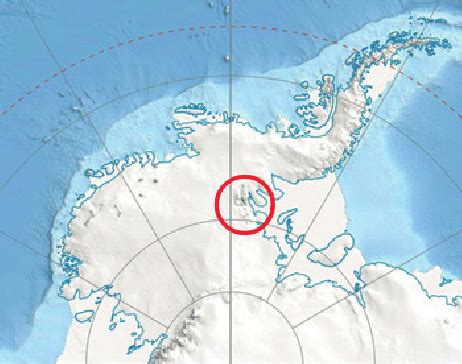 Map Of Antarctic Peninsula With Location Of Ellsworth Mountains Marked