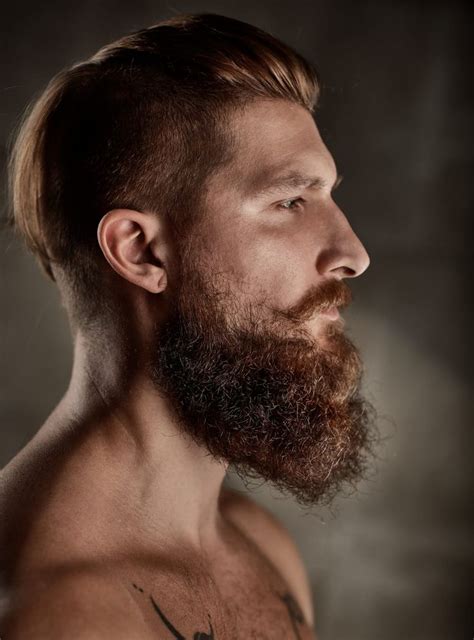 Portrait Of Bearded Man Side View Profile Photography Side