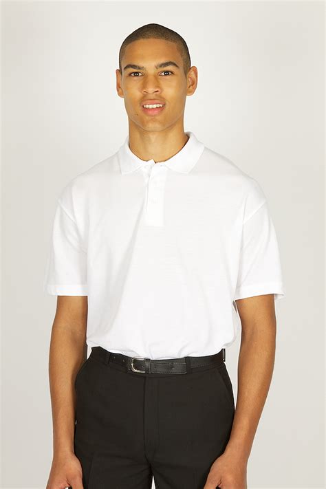 Afon Taf High School White Badged Polo Shirt Ns Online