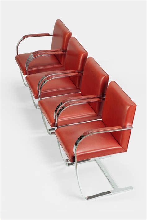 1960's knoll international mies van der rohe tugendhat lounge chairs bauhaus. 4 Mies Van der Rohe Brno Chairs Knoll Int, 1960s For Sale ...