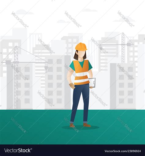 Female Construction Worker Royalty Free Vector Image