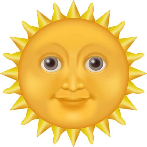 Sun Happy Face Emoji