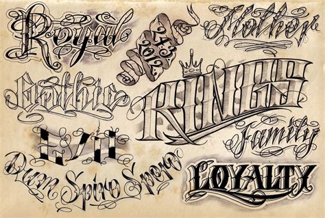 Cool Tattoo Lettering Fonts