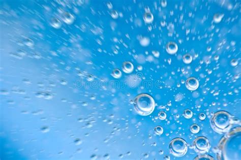 Water Movement Of Air Bubbles Blue Beautiful Abstract Underwater