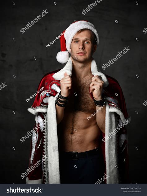 Sexy Man Wear Red Santa Claus Shutterstock